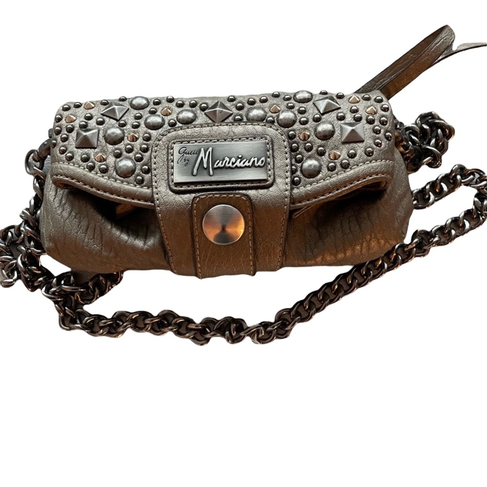 Marciano Pewter Studded Leather handbag